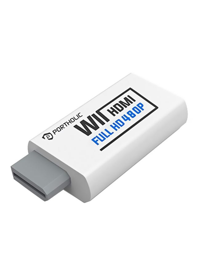 PORTHOLIC Full HD Wii To HDMI Converter White  - Image 1