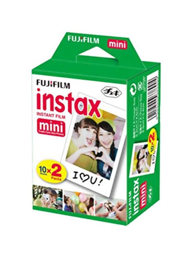 FUJIFILM 20-Piece Instax Mini Instant Film For Mini8/8 Camera White  - Image 1