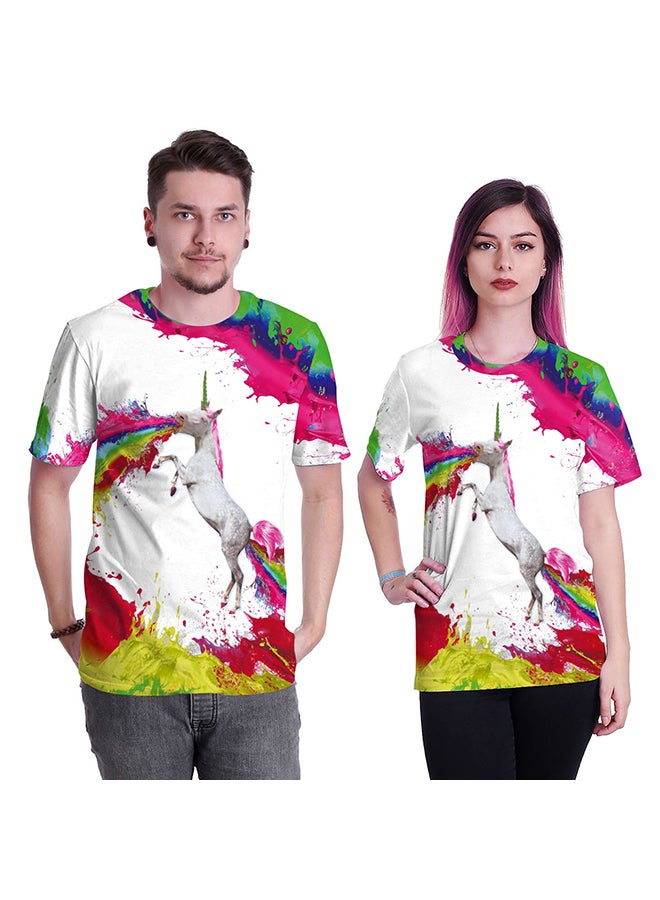 NADABAO 3D Printing Short Sleeve Couple T-Shirt Multicolour - Image 1