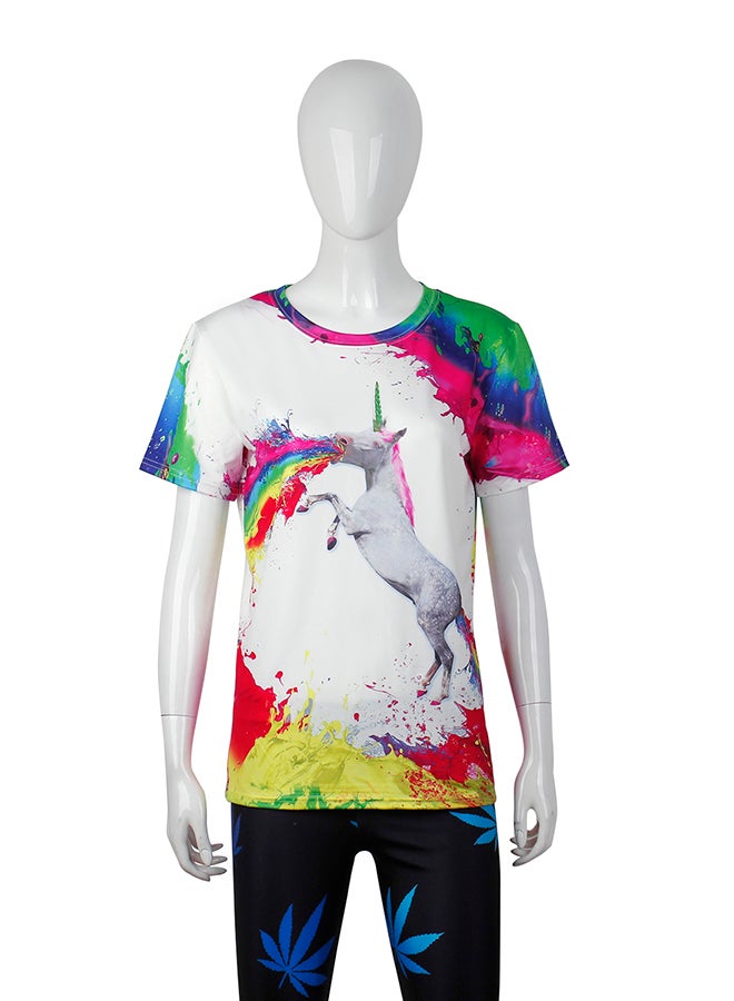 NADABAO 3D Printing Short Sleeve Couple T-Shirt Multicolour - Image 3