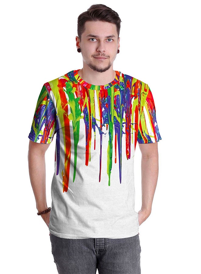 3D Printing Short Sleeve Couple T-Shirt Multicolour - v1557479619/N25153856V_3