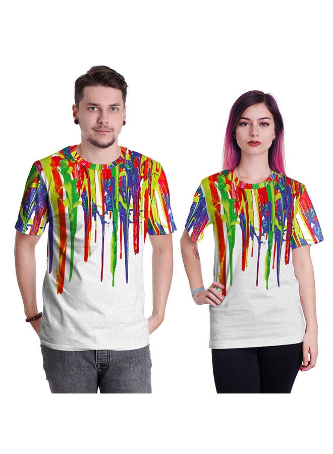 3D Printing Short Sleeve Couple T-Shirt Multicolour - v1557479621/N25153856V_1