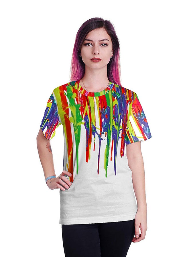 3D Printing Short Sleeve Couple T-Shirt Multicolour - v1557479647/N25153856V_5