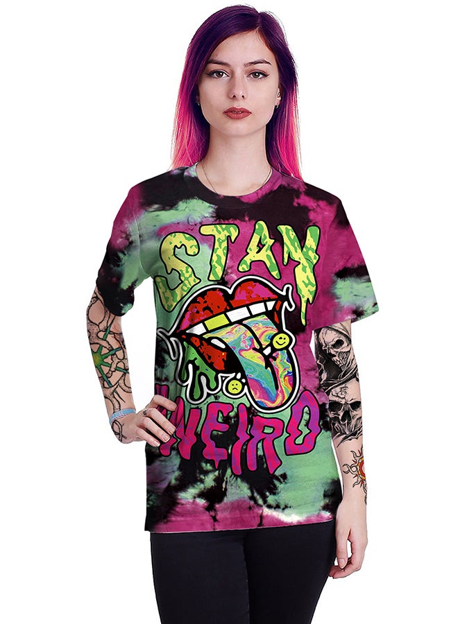 NADABAO 3D Printing Short Sleeve Couple T-Shirt Multicolour - Image 1