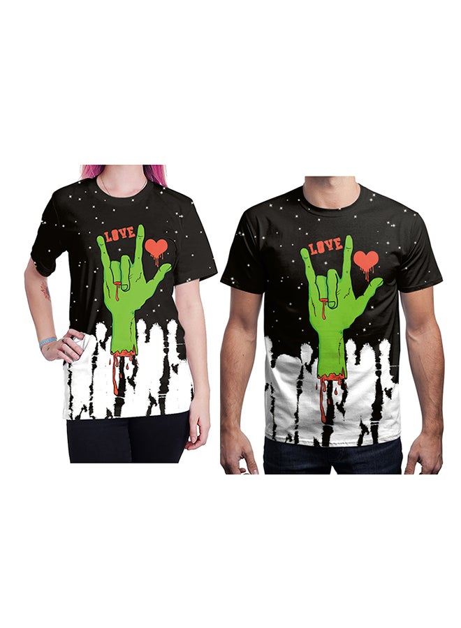 NADABAO 3D Printing Short Sleeve Couple T-Shirt Multicolour  - Image 1