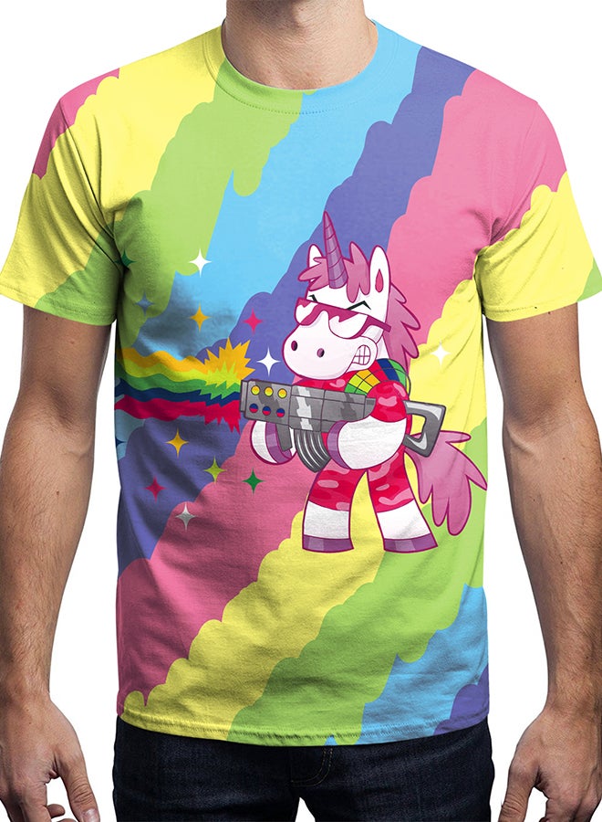 NADABAO - 3D Printing Short Sleeve Couple T-Shirt Multicolour - Image 1