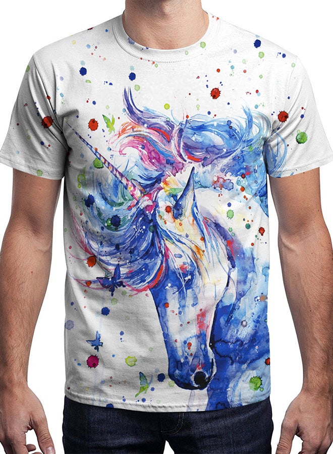 NADABAO - 3D Printing Short Sleeve Couple T-Shirt Multicolour - Image 1