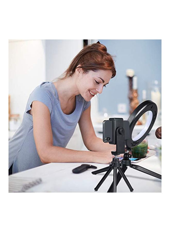MACTREM - Mini LED Photography Ring Light With Tripod Stand White - Image 1