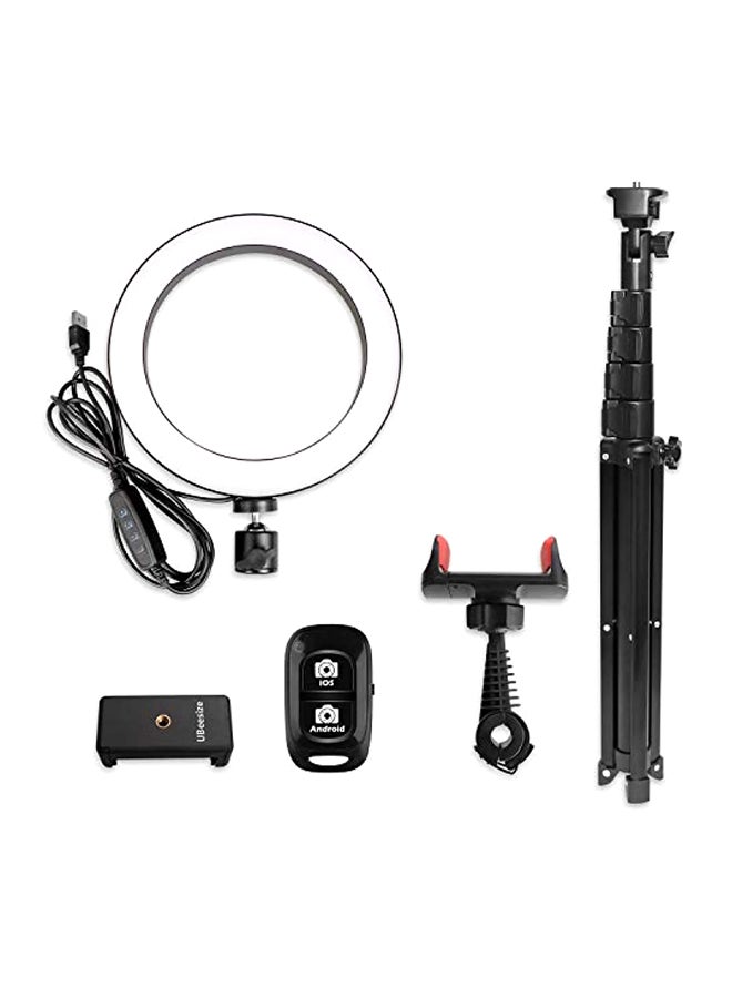 UBeesize Selfie Ring Light With Tripod Stand White/Black  - Image 1