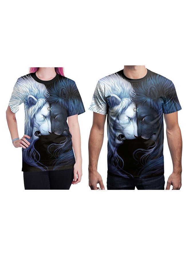 NADABAO - 3D Printing Short Sleeve Couple T-Shirt Multicolour - Image 1