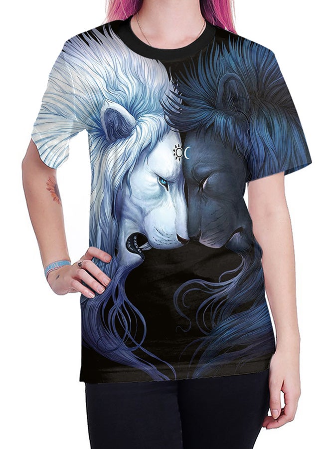 NADABAO - 3D Printing Short Sleeve Couple T-Shirt Multicolour - Image 1