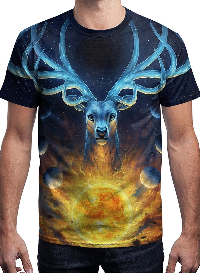 NADABAO - 3D Printing Short Sleeve Couple T-Shirt Multicolour - Image 1