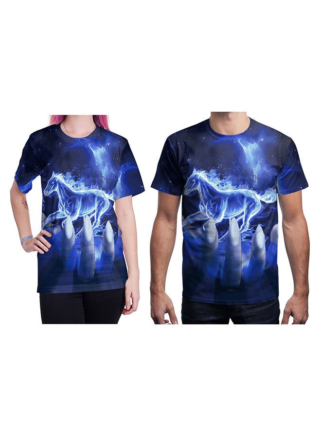 NADABAO 3D Printing Short Sleeve Couple T-Shirt Multicolour - Image 1