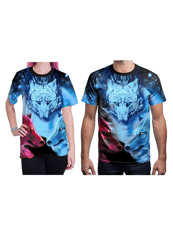 NADABAO - 3D Printing Short Sleeve Couple T-Shirt Multicolour - Image 1