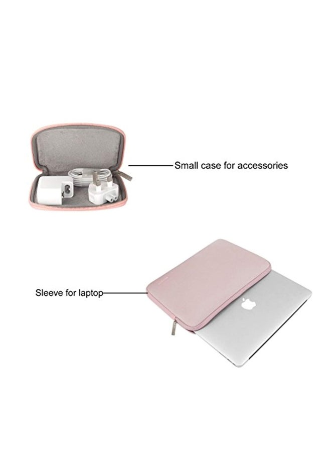 موسيسو غطاء حماية مزود بحافظة صغيرة لأجهزة اللابتوب قياس 13-13.3 بوصة بيبي بينك - Image 2