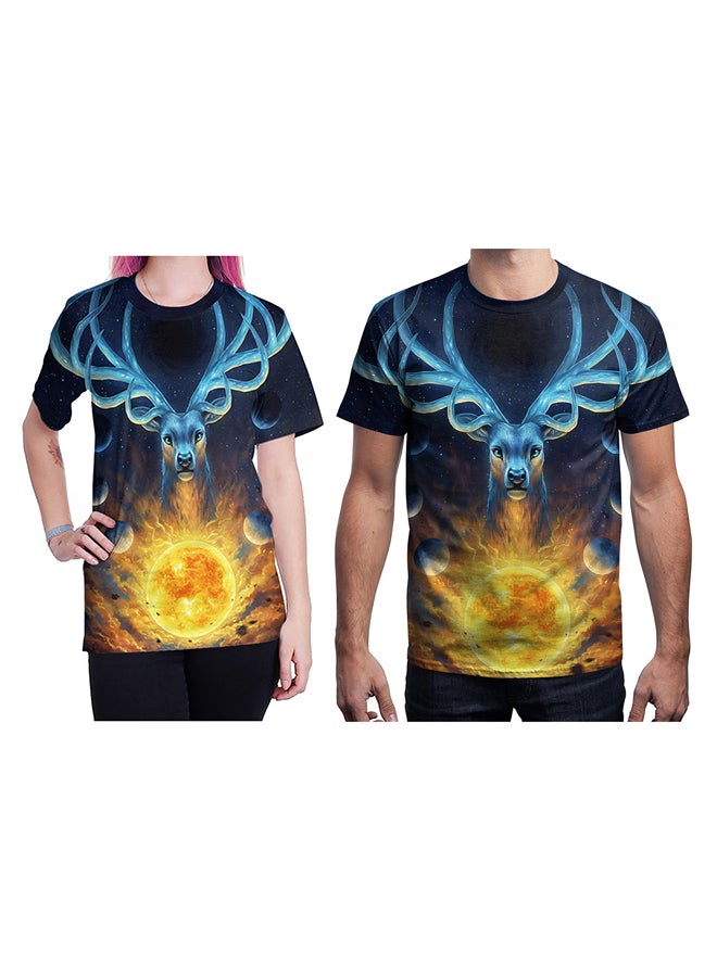 NADABAO - 3D Printing Short Sleeve Couple T-Shirt Multicolour - Image 1