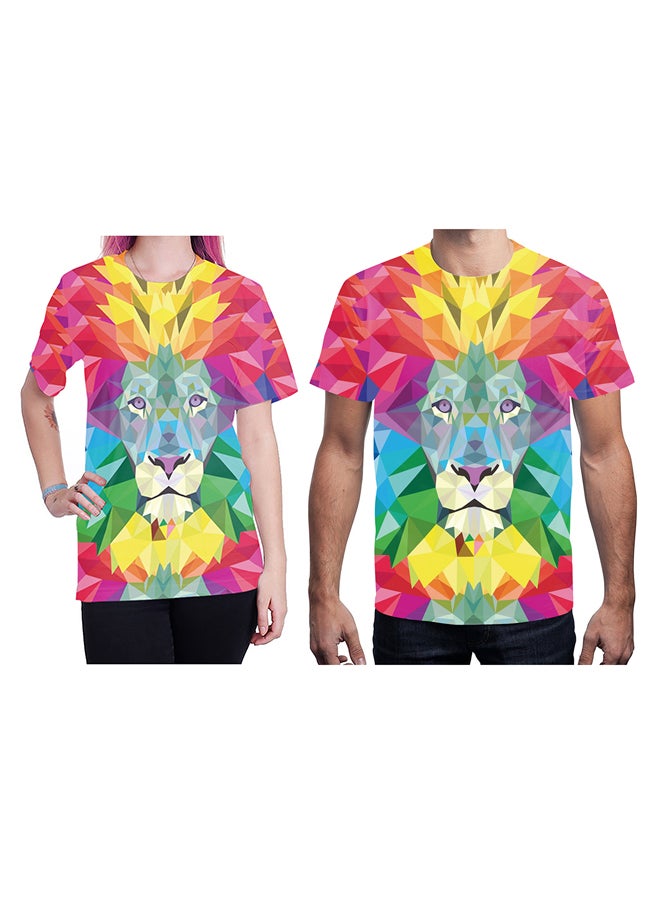 NADABAO 3D Printing Short Sleeve Couple T-Shirt Multicolour - Image 1