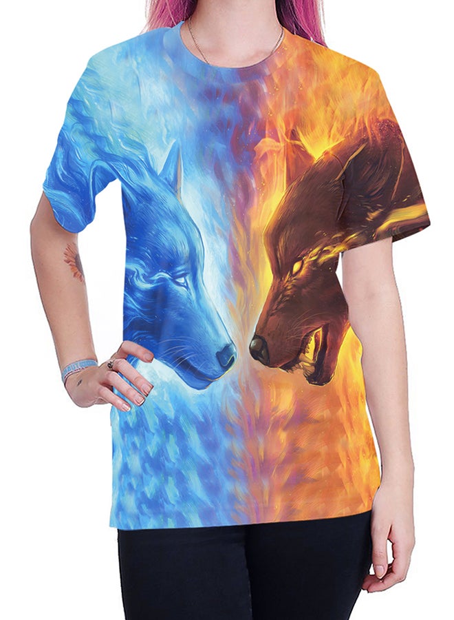 NADABAO 3D Printing Short Sleeve Couple T-Shirt Multicolour - Image 5