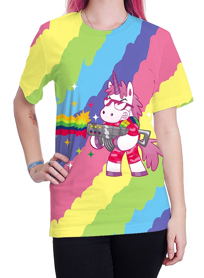 NADABAO - 3D Printing Short Sleeve Couple T-Shirt Multicolour - Image 1