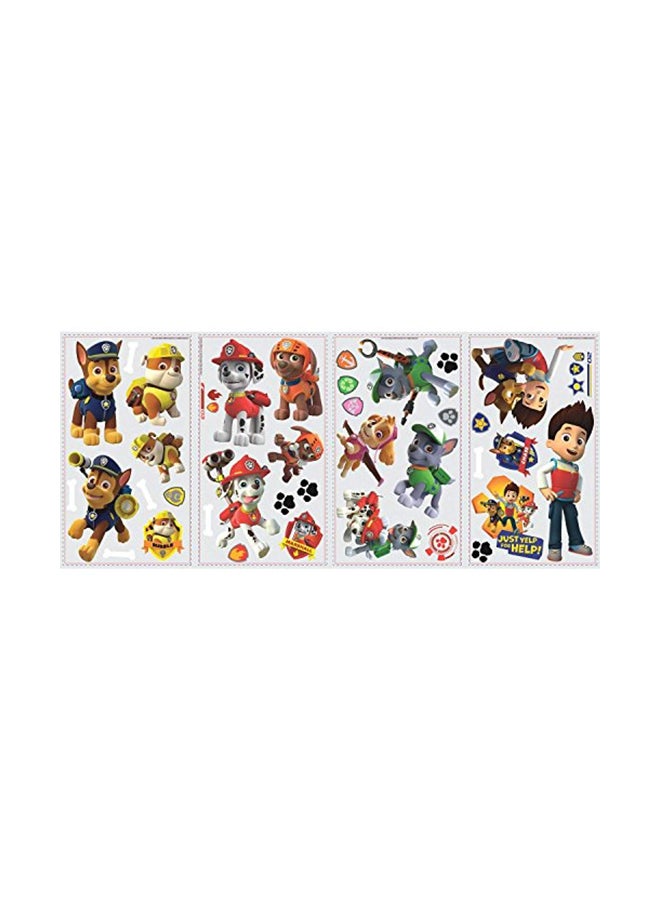 RoomMates 37-Piece Paw Patrol Peel And Stick Wall Decals Multicolour 11.5x5x1inch  - Image 1