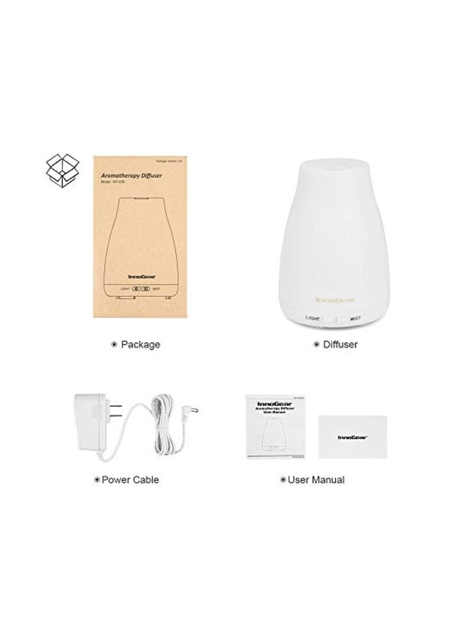 InnoGear - LED Essential Oil Diffuser Blue/White 3.9 x 5.5 x 3.9inch - Image 1