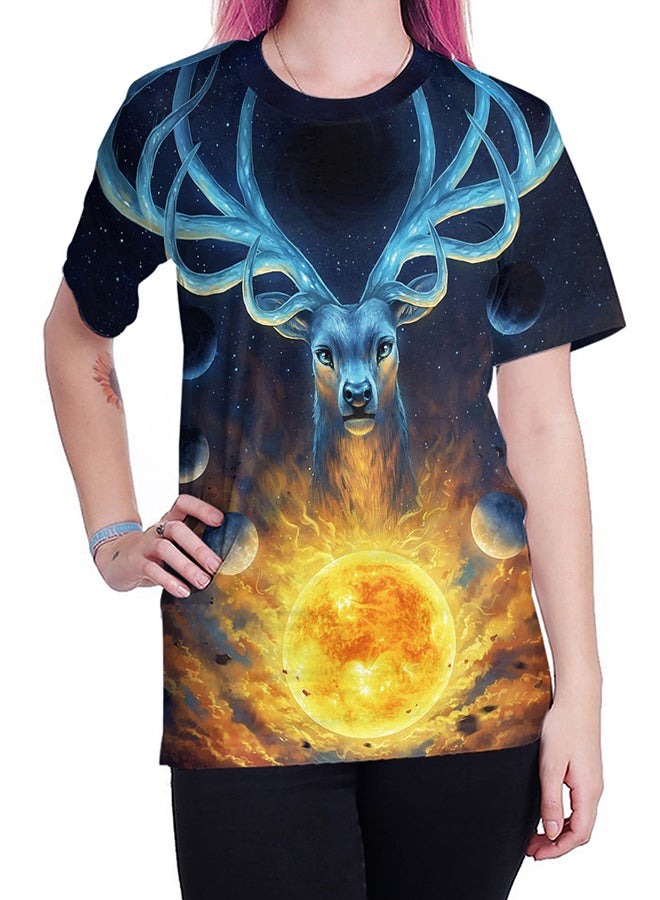 NADABAO - 3D Printing Short Sleeve Couple T-Shirt Multicolour - Image 1