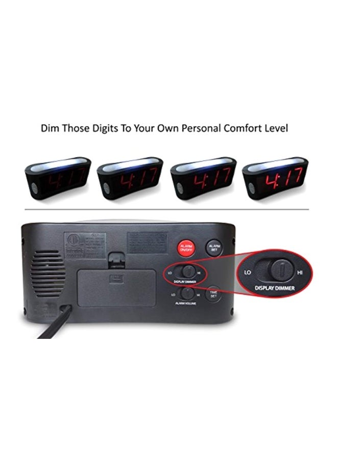 LED Digital Alarm Clock Black 6.5x2x2.8inch