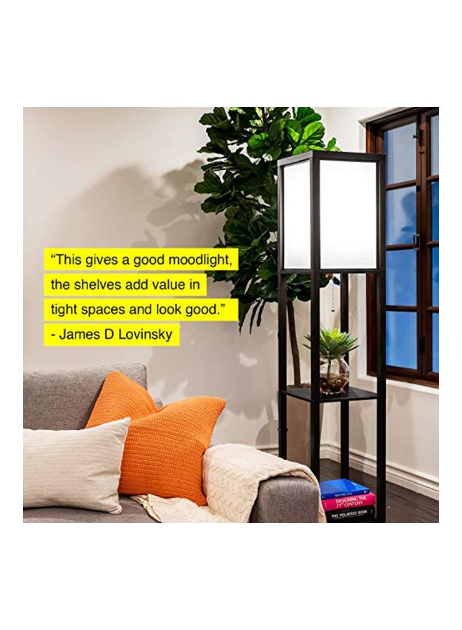 brightech LED Shelf Floor Lamp Classic Black 10.2x10.2x63inch - Image 5