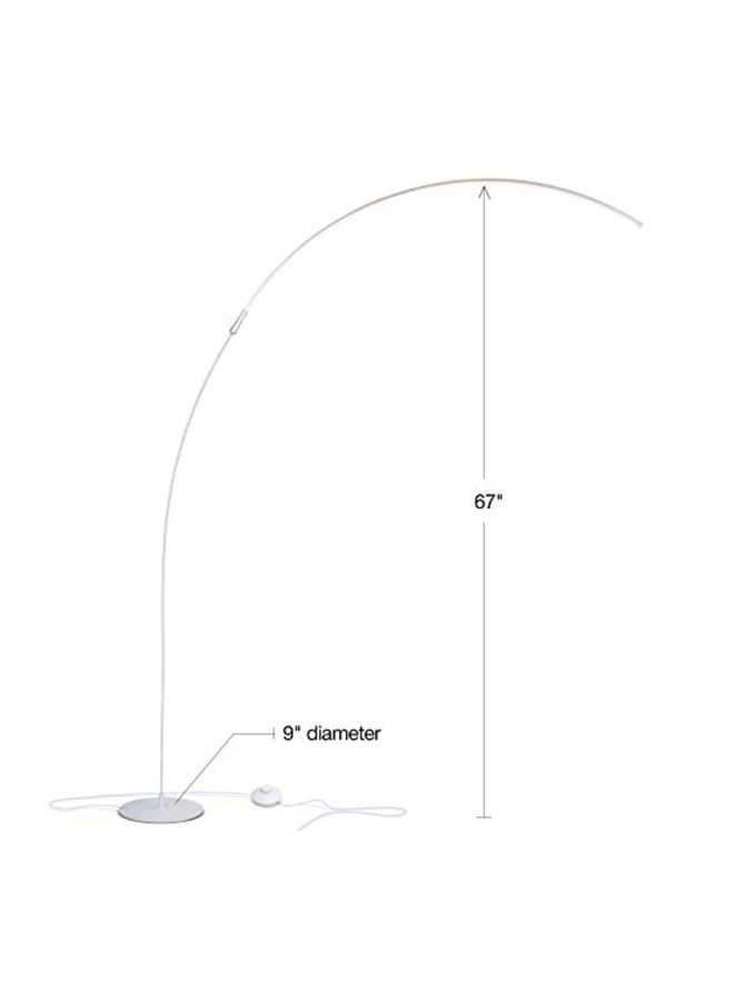 brightech - Sparq Arc LED Floor Lamp Platinum Silver 50x20x30inch - Image 1