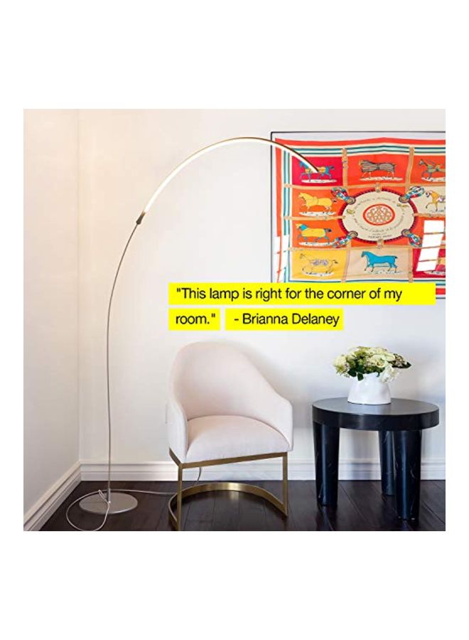 brightech - Sparq Arc LED Floor Lamp Platinum Silver 50x20x30inch - Image 1