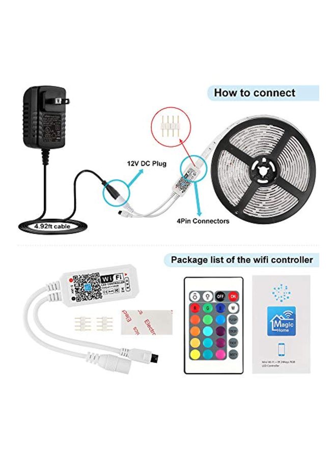 Nexlux Smart Phone Controlled Strip LED Light Kit White 7x6.9x2.7inch - Image 2