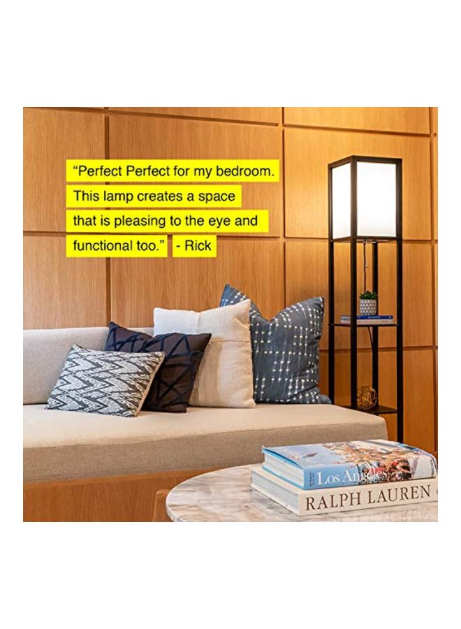 brightech LED Shelf Floor Lamp Classic Black 10.2x10.2x63inch - Image 4