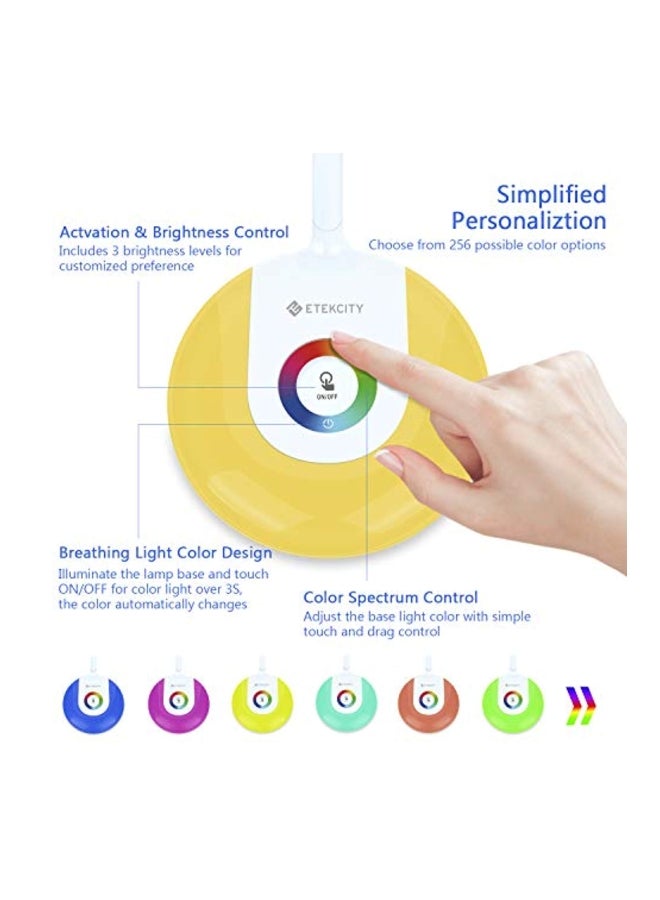 LED Desk Lamp White 9.6 x 5.4 x 5.5inch
