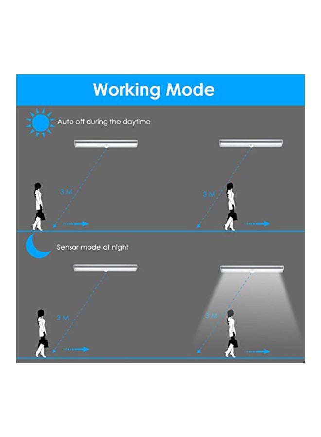 3-Piece Motion Sensor Light White 8.4x4.4x1.4inch