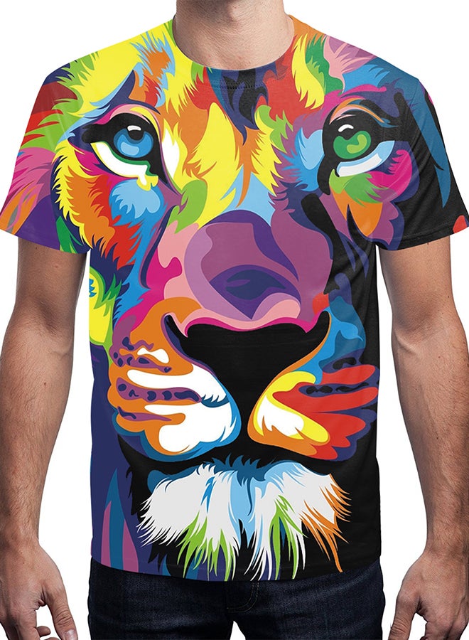 3D Printing Short Sleeve Couple T-Shirt Multicolour - v1557479883/N25154676V_3