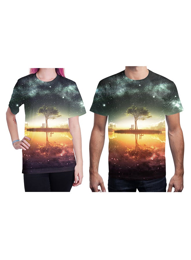 NADABAO - 3D Printing Short Sleeve Couple T-Shirt Multicolour - Image 1