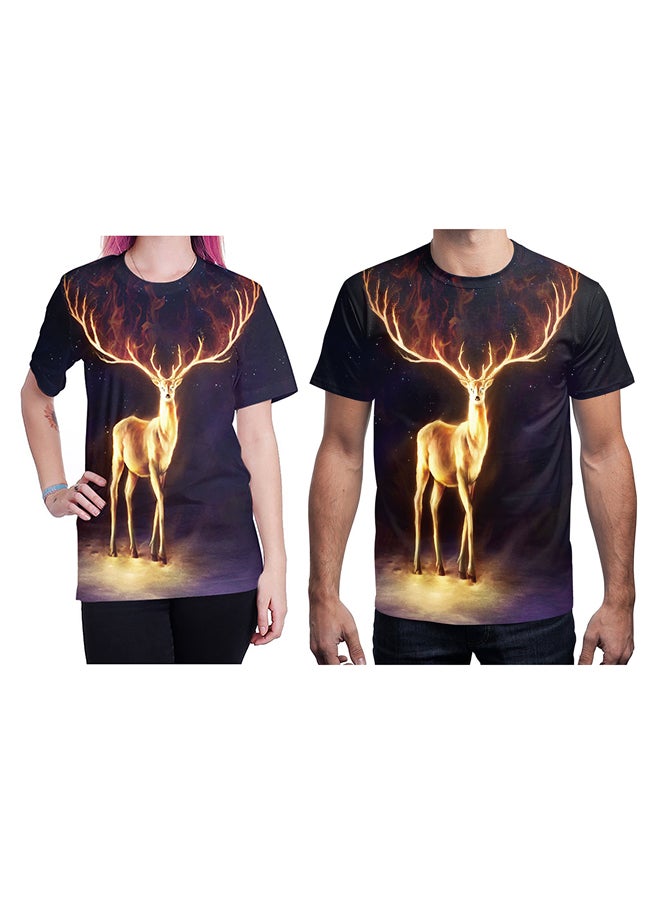 NADABAO 3D Printing Short Sleeve Couple T-Shirt Multicolour - Image 1