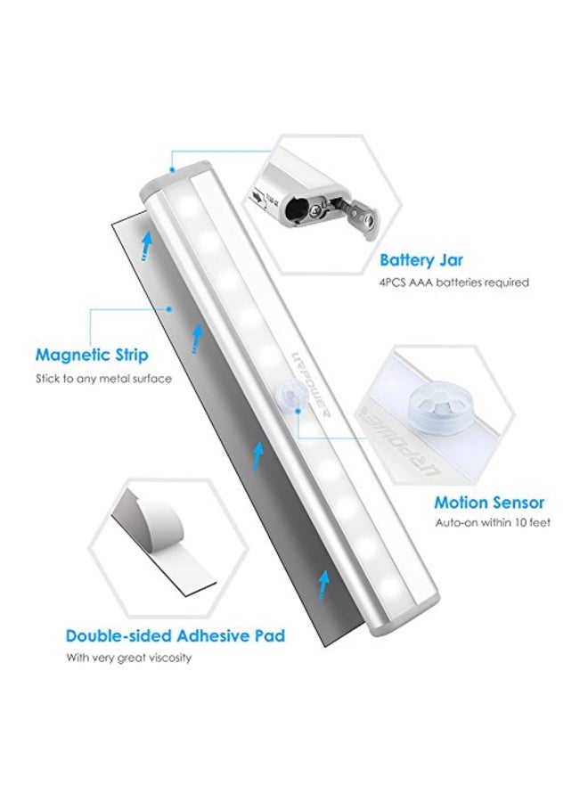 3-Piece Motion Sensor Light White 8.4x4.4x1.4inch