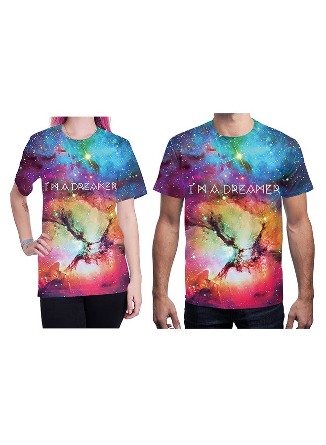 NADABAO - 3D Printing Short Sleeve Couple T-Shirt Multicolour - Image 1