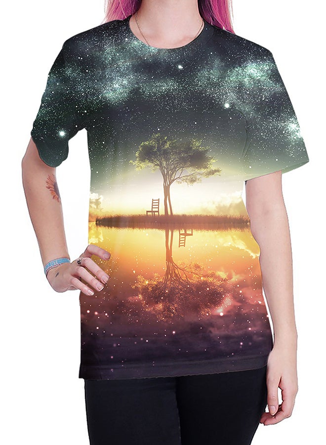NADABAO - 3D Printing Short Sleeve Couple T-Shirt Multicolour - Image 1