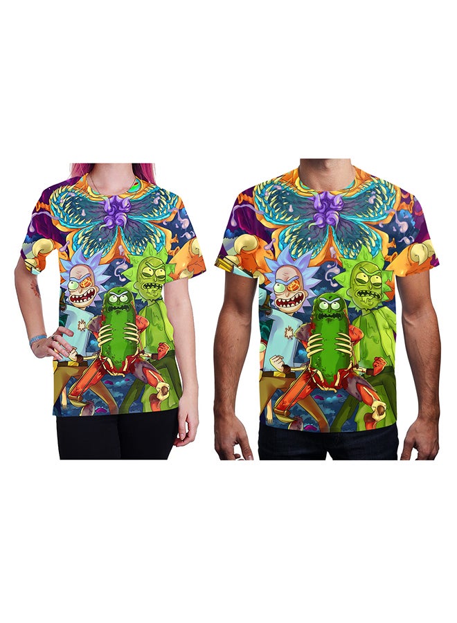 NADABAO 3D Printing Short Sleeve Couple T-Shirt Multicolour - Image 1