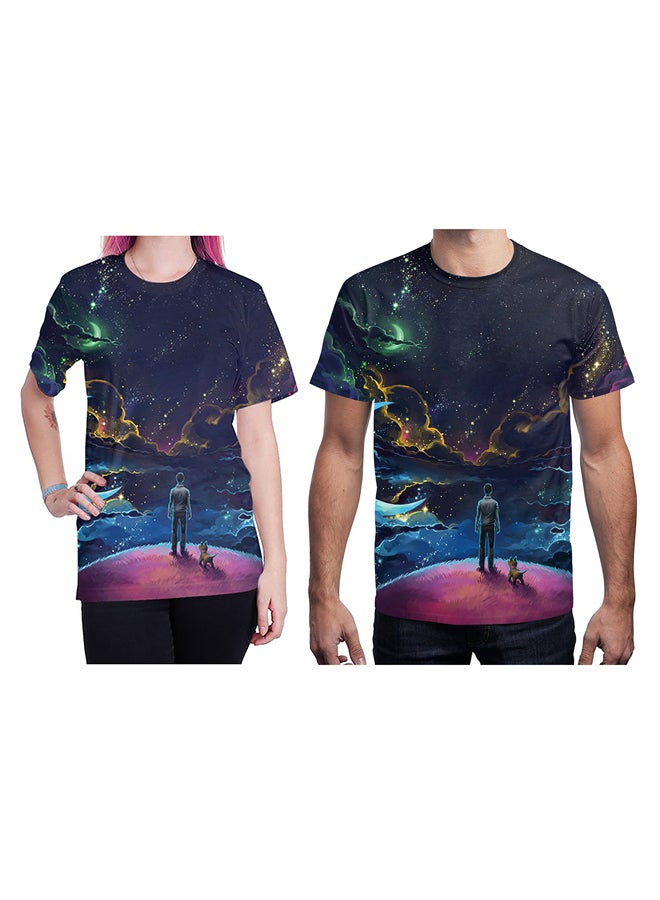 NADABAO 3D Printing Short Sleeve Couple T-Shirt Multicolour - Image 1