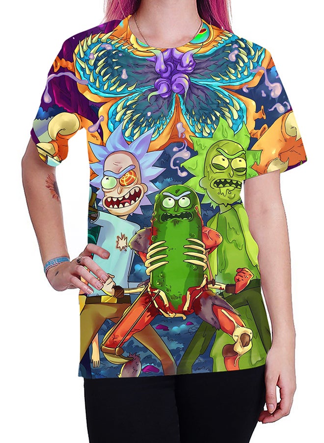 NADABAO 3D Printing Short Sleeve Couple T-Shirt Multicolour - Image 4