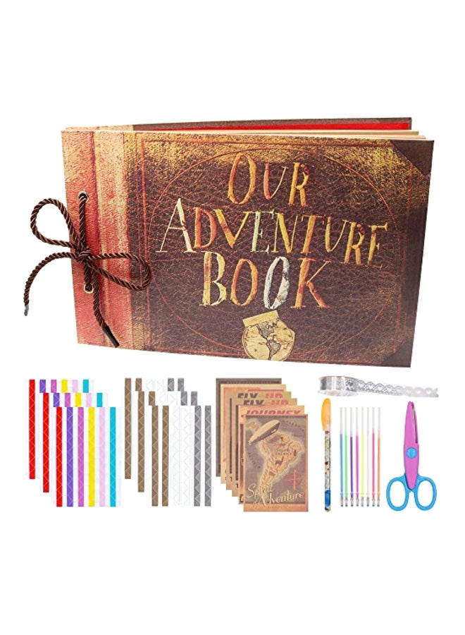 أبلس - ألبوم صور مطبوع عليه عبارة "Our Adventure Book" بني/أحمر 3.9 x 3 x 1.2بوصة - Image 1