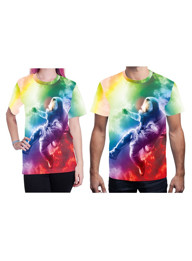 NADABAO 3D Printing Short Sleeve Couple T-Shirt Multicolour - Image 1