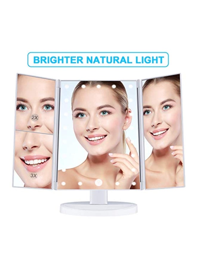 KOOLORBS Touch Control LED Vanity Mirror With 3x Magnification White 12x7.9x3centimeter  - Image 3