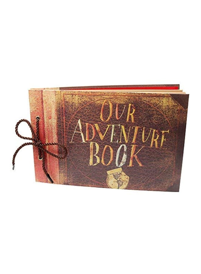 أبلس - ألبوم صور مطبوع عليه عبارة "Our Adventure Book" بني/أحمر 3.9 x 3 x 1.2بوصة - Image 1