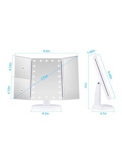 KOOLORBS Touch Control LED Vanity Mirror With 3x Magnification White 12x7.9x3centimeter  - Image 2