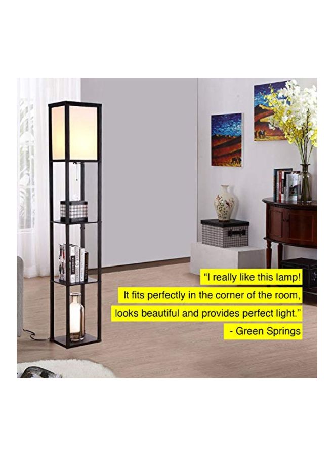 brightech LED Shelf Floor Lamp Classic Black 10.2x10.2x63inch - Image 3
