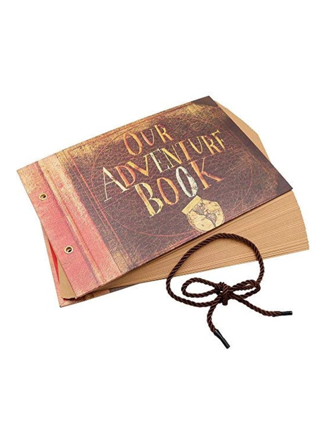 أبلس - ألبوم صور مطبوع عليه عبارة "Our Adventure Book" بني/أحمر 3.9 x 3 x 1.2بوصة - Image 1